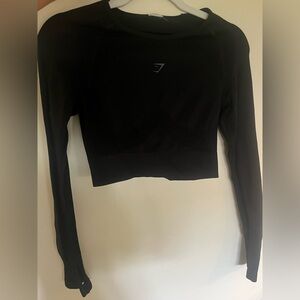 Gymshark Black Long Sleeve Crop Top